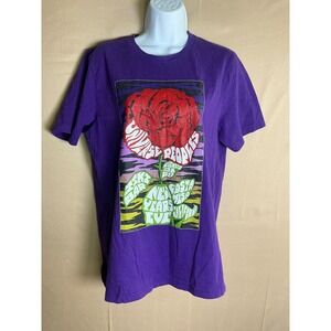 Bella Canvas Universe Peoples T-Shirt Mens Large Purple Excellent Band Rose NYE